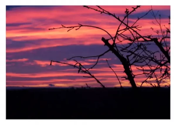 Crépuscule nuages rouges